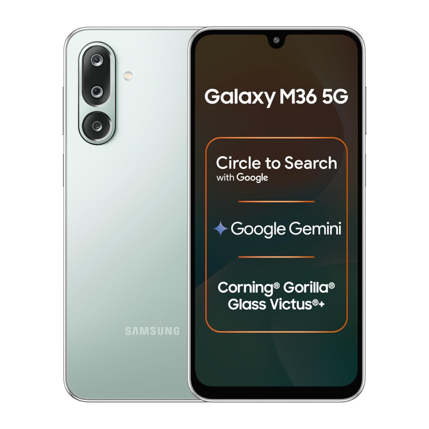 Samsung Galaxy M36 5G (8 GB RAM, 256 GB Storage)| Circle to Search| Google Gemini| Corning Gorilla Glass Victus+| 7.7mm Slim| AI Enhanced 50 MP OIS Triple Camera| Unmatched Nightography