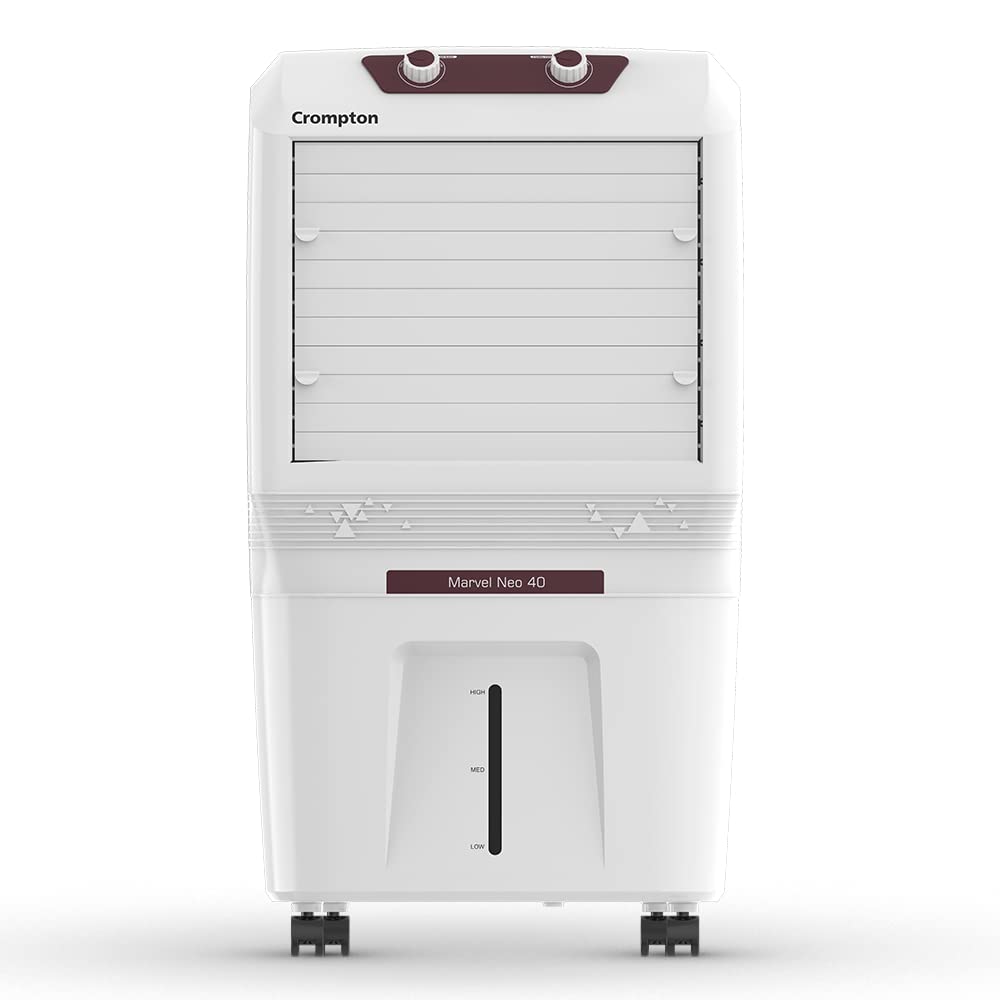 Crompton Marvel Neo Inverter Compatible Portable Personal Air Cooler (40L, White)